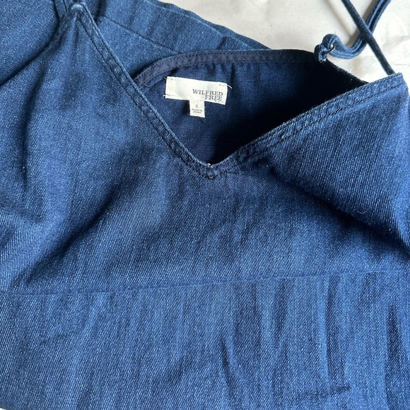 Wilfred Free Aritzia Dark Denim Vivienne Mini Ship Dress Size Small - Picture 6 of 8